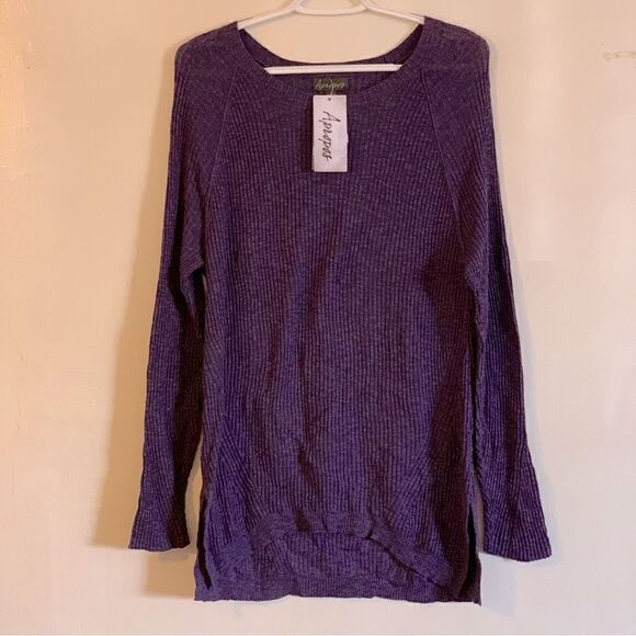 Apropos Top Purple Long Sleeves T-Shirt Sz Small NWT Gorgeous - Picture 1 of 3